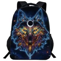 Mochila Escolar com Estampa de Lobo - CityBag