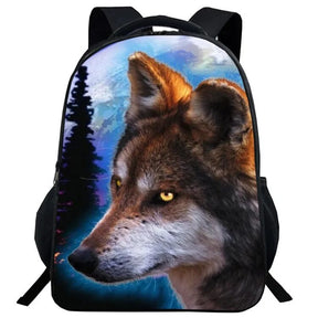Mochila Escolar com Estampa de Lobo - CityBag