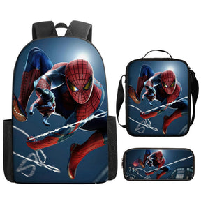 Kit Escolar Infantil Homem Aranha: Mochila, Lancheira e Estojo
