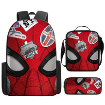 Kit Escolar Infantil Homem Aranha: Mochila, Lancheira e Estojo
