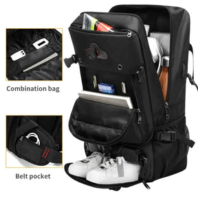 Mochila de Viagem USB de Grande Capacidade a prova d'água