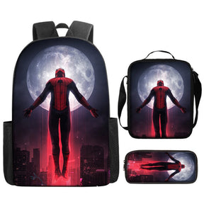 Kit Escolar Infantil Homem Aranha: Mochila, Lancheira e Estojo