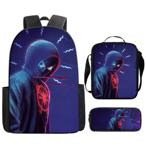 Kit Escolar Infantil Homem Aranha: Mochila, Lancheira e Estojo
