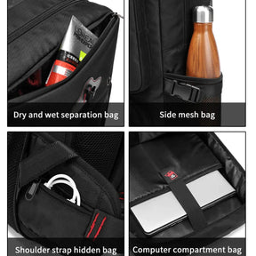 Mochila de Viagem USB de Grande Capacidade a prova d'água
