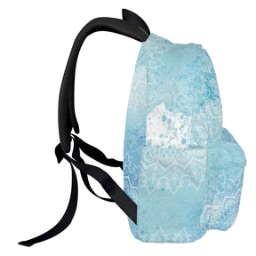 Mochila Escolar Azul com Estampa de Mandala - CityBag