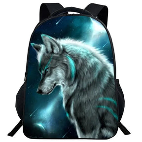Mochila Escolar com Estampa de Lobo - CityBag