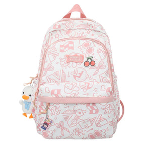 Mochila Escolar Feminina Cartoon Doodle - CityBag