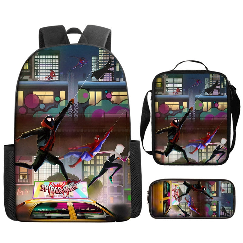 Kit Escolar Infantil Homem Aranha: Mochila, Lancheira e Estojo