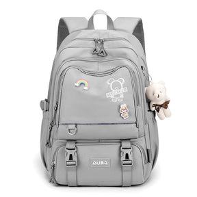 Mochila Feminina Juvenil Moderna com Diversos Bolsos Espaçosos