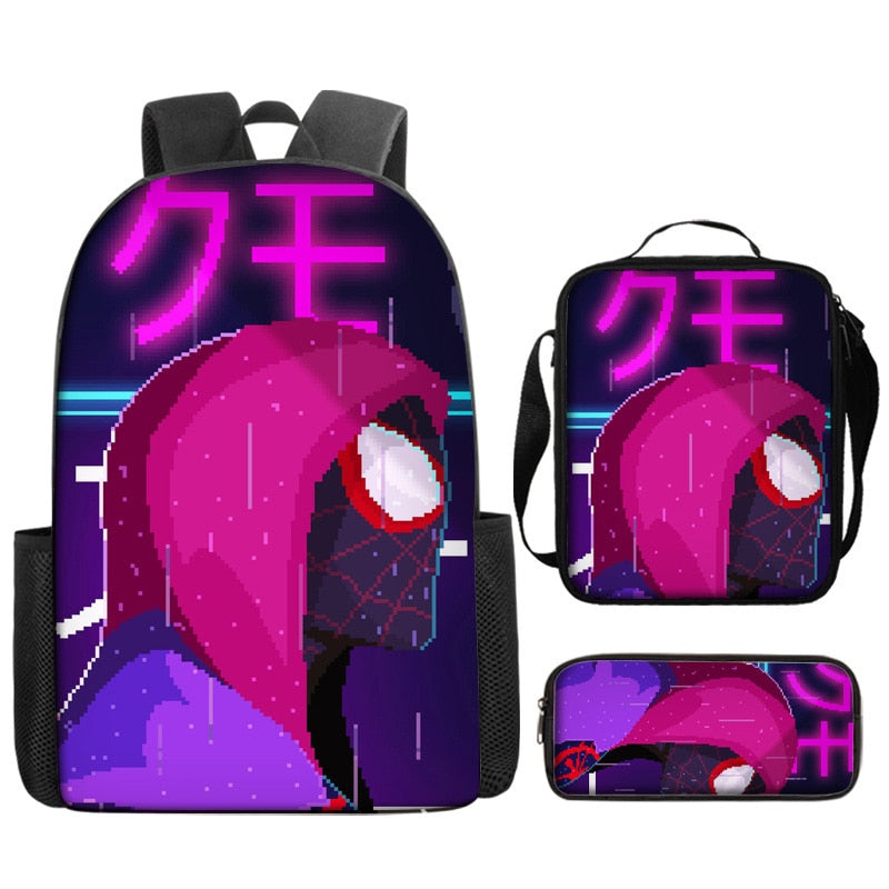 Kit Escolar Infantil Homem Aranha: Mochila, Lancheira e Estojo