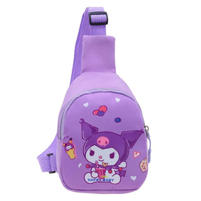 Bolsa Infantil Transversal de Ombro / Peito com Estampa de Desenho Animado