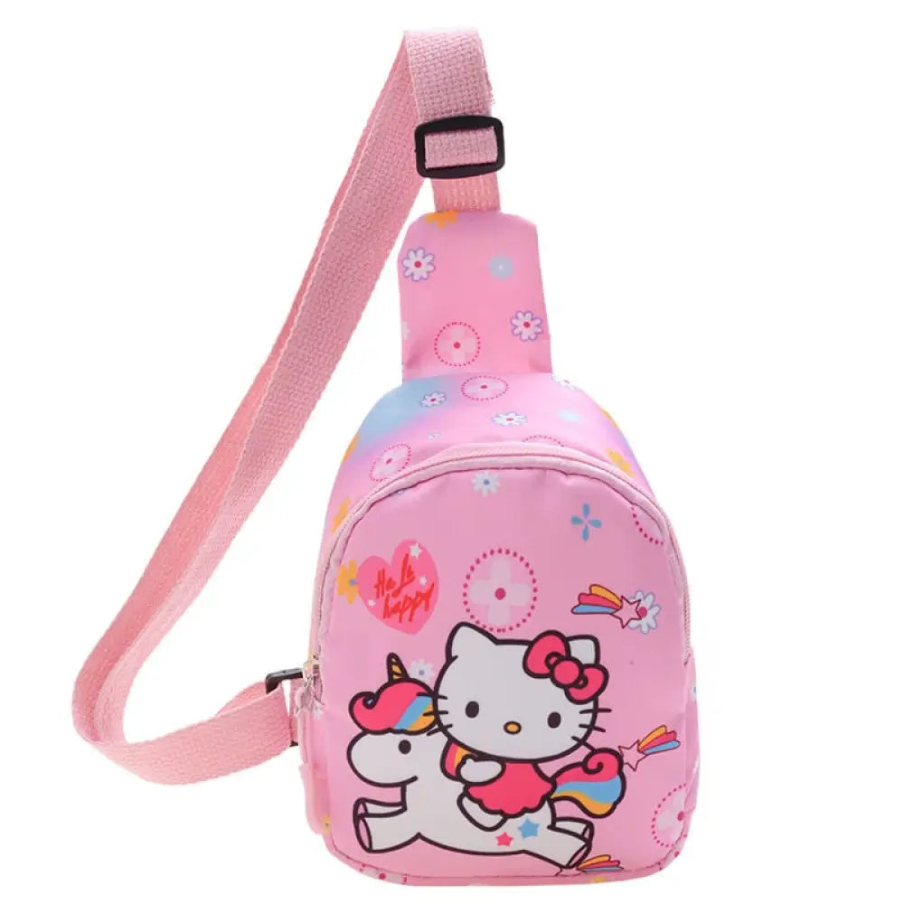 Bolsa Infantil Transversal de Ombro / Peito com Estampa de Desenho Animado