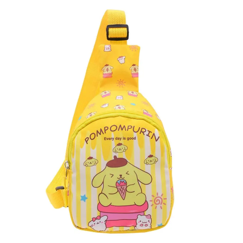 Bolsa Infantil Transversal de Ombro / Peito com Estampa de Desenho Animado