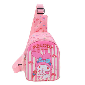 Bolsa Infantil Transversal de Ombro / Peito com Estampa de Desenho Animado