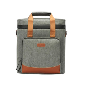 Bolsa Térmica Impermeável Para Transporte De Até 3 Garrafas Vinho Cinza