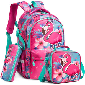 Kit Escolar 3 Peças com Estampas Animadas: Mochila, Lancheira e Estojo