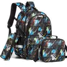 Kit Escolar 3 Peças com Estampas Animadas: Mochila, Lancheira e Estojo