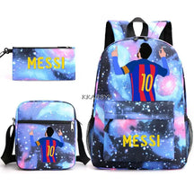 Kit Escolar do Messi Com 3 Peças - Mochila, Bolsa de Ombro e Estojo
