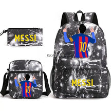 Kit Escolar do Messi Com 3 Peças - Mochila, Bolsa de Ombro e Estojo