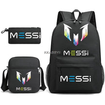 Kit Escolar do Messi Com 3 Peças - Mochila, Bolsa de Ombro e Estojo