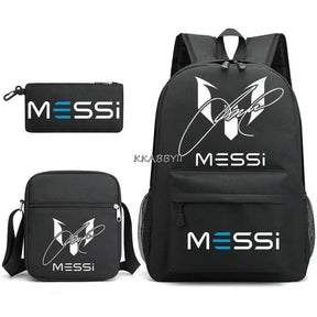 Kit Escolar do Messi Com 3 Peças - Mochila, Bolsa de Ombro e Estojo