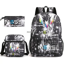 Kit Escolar do Messi Com 3 Peças - Mochila, Bolsa de Ombro e Estojo
