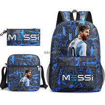 Kit Escolar do Messi Com 3 Peças - Mochila, Bolsa de Ombro e Estojo