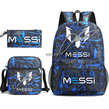 Kit Escolar do Messi Com 3 Peças - Mochila, Bolsa de Ombro e Estojo
