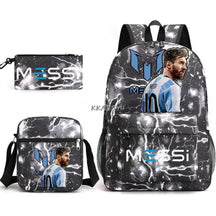 Kit Escolar do Messi Com 3 Peças - Mochila, Bolsa de Ombro e Estojo