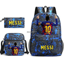 Kit Escolar do Messi Com 3 Peças - Mochila, Bolsa de Ombro e Estojo