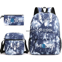 Kit Escolar do Messi Com 3 Peças - Mochila, Bolsa de Ombro e Estojo