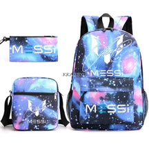 Kit Escolar do Messi Com 3 Peças - Mochila, Bolsa de Ombro e Estojo