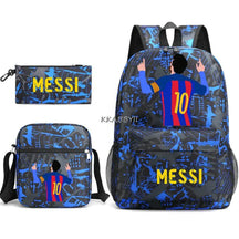 Kit Escolar do Messi Com 3 Peças - Mochila, Bolsa de Ombro e Estojo
