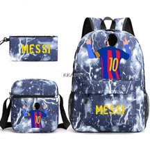 Kit Escolar do Messi Com 3 Peças - Mochila, Bolsa de Ombro e Estojo