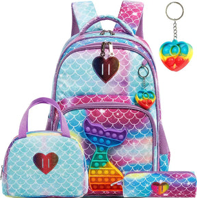 Kit Escolar Infantil: Mochila com Pop it, Lancheira e Estojo