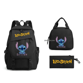 Kit Escolar Lilo & Stitch: Mochila, Lancheira e Estojo