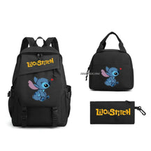 Kit Escolar Lilo & Stitch: Mochila, Lancheira e Estojo