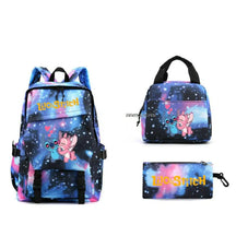 Kit Escolar Lilo & Stitch: Mochila, Lancheira e Estojo