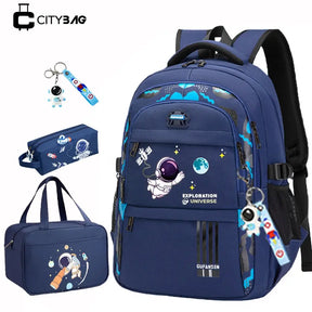 Kit Mochila Escolar Astronauta Ortopédica