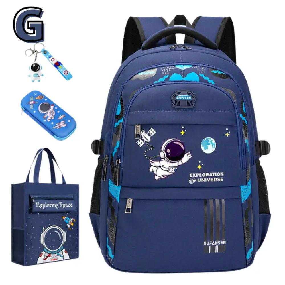 Kit Mochila Escolar Astronauta Ortopédica