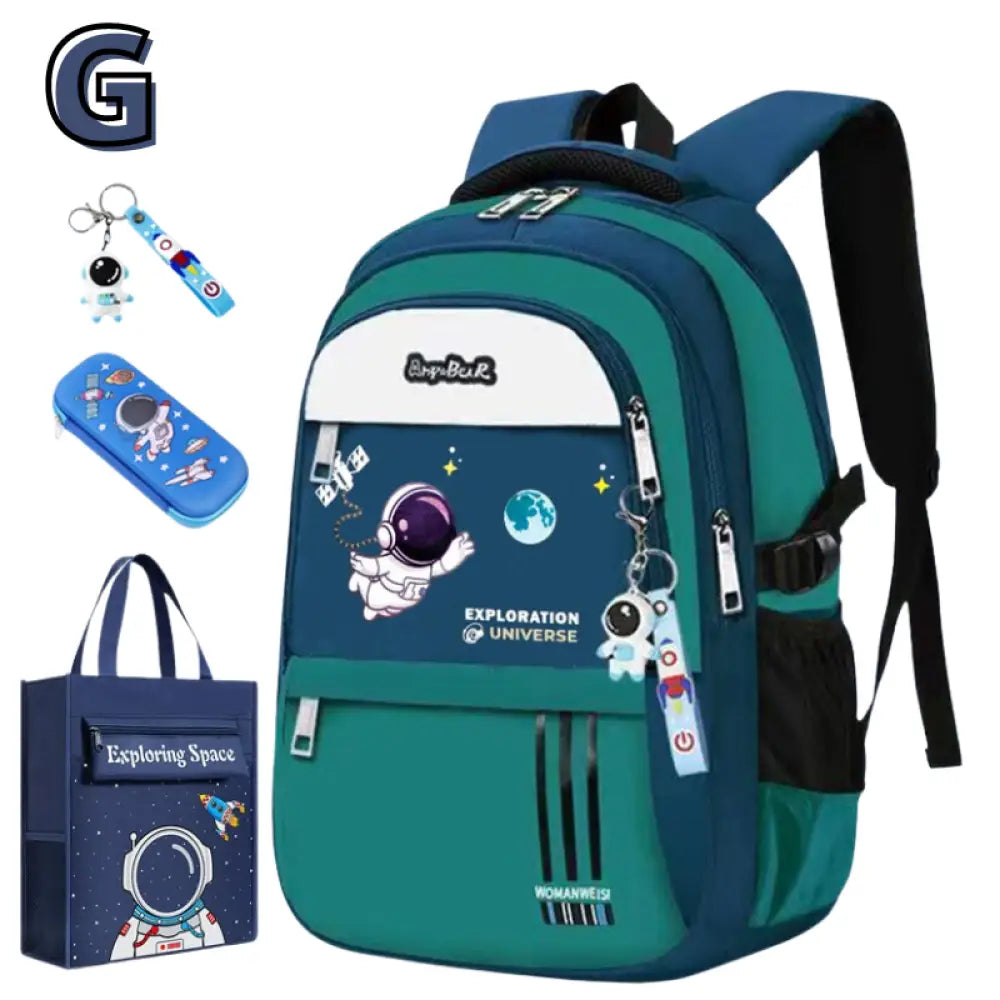 Kit Mochila Escolar Astronauta Ortopédica