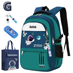 Kit Mochila Escolar Astronauta Ortopédica