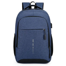 Mochila Clássica Impermeável com entrada de Fone de Ouvido e USB para Carregamento