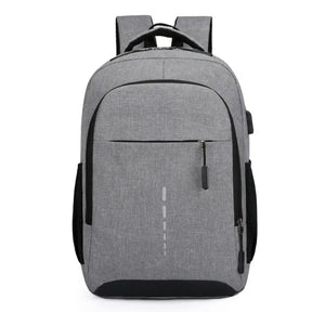 Mochila Clássica Impermeável com entrada de Fone de Ouvido e USB para Carregamento