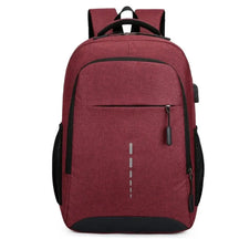 Mochila Clássica Impermeável com entrada de Fone de Ouvido e USB para Carregamento