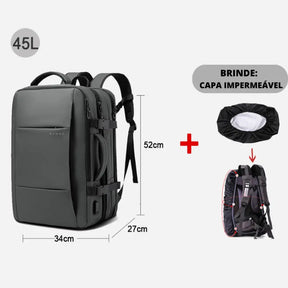 Mochila para Viagem - 37 a 45 Litros + Capa Impermeável de Brinde