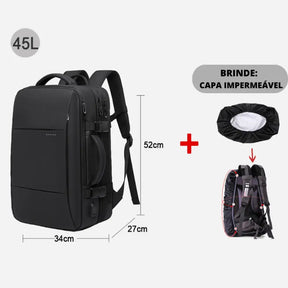Mochila para Viagem - 37 a 45 Litros + Capa Impermeável de Brinde