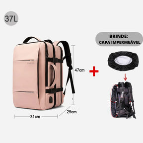 Mochila para Viagem - 37 a 45 Litros + Capa Impermeável de Brinde