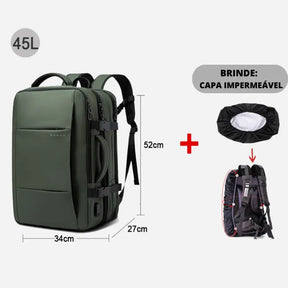 Mochila para Viagem - 37 a 45 Litros + Capa Impermeável de Brinde