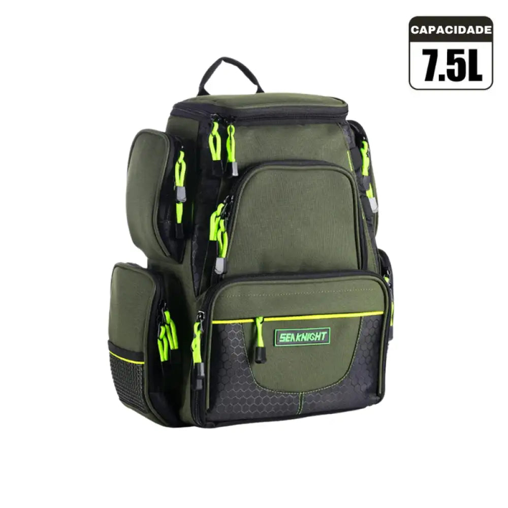 Mochila De Pesca Grande Armazenamento - 7L / 25L Verde